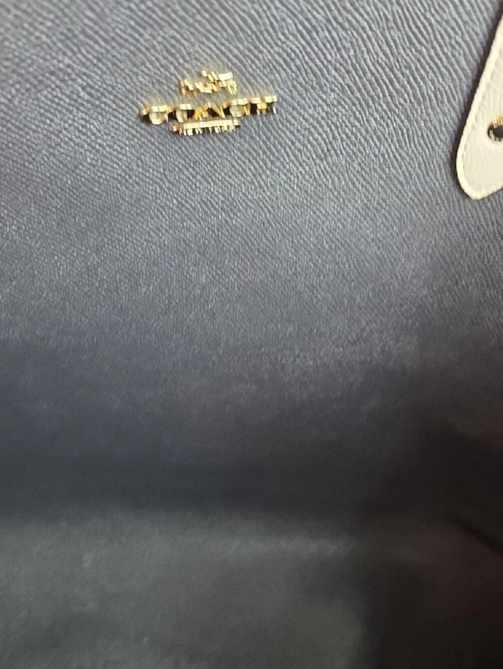Coach Reversible City Tote crafted in light chalk leather